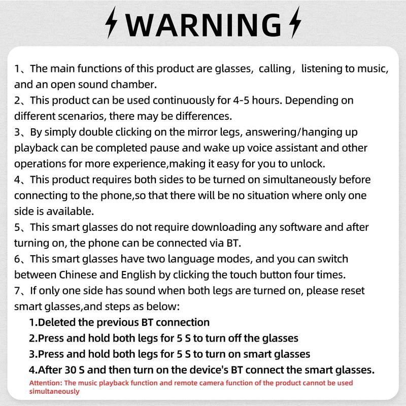 LFEBEE Wireless Smart Glasses with Voice Control - UV Protection for Outdoor Sports