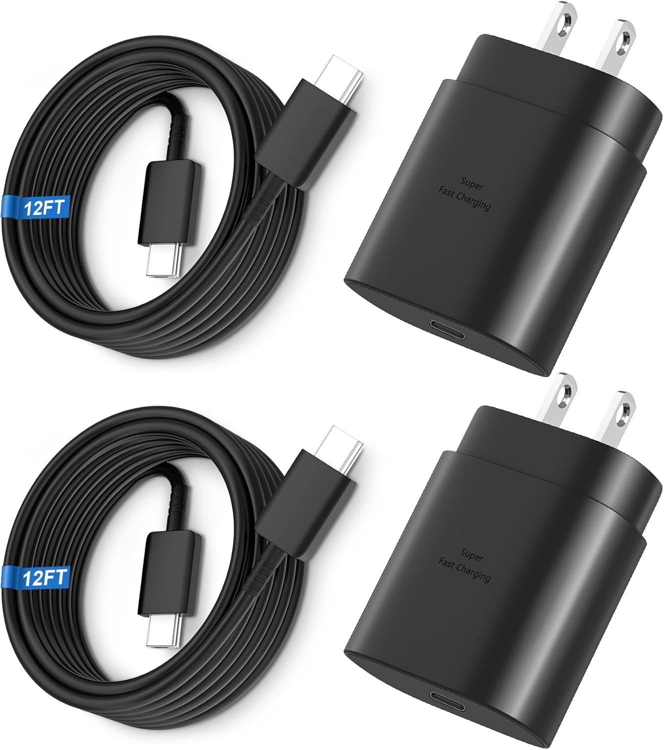 Super Fast Charger Type C, 25W USB C Wall Charger Fast Charging for Samsung Galaxy S26 Ultra/S26/S26+/S25 Ultra/S25/24 Ultra/S24/S23 Ultra/S22 Ultra with 10FT Long Android Type C Charger Cable 2Pack