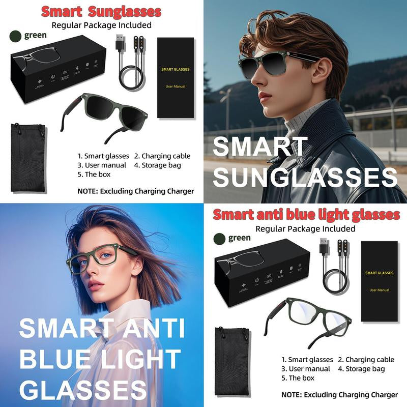 LFEBEE Wireless Smart Glasses with Voice Control - UV Protection for Outdoor Sports