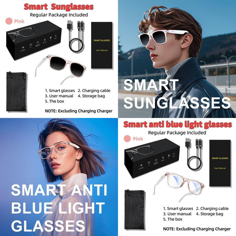 LFEBEE Wireless Smart Glasses with Voice Control - UV Protection for Outdoor Sports
