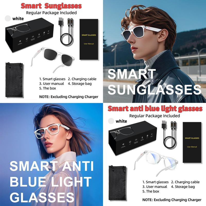 LFEBEE Wireless Smart Glasses with Voice Control - UV Protection for Outdoor Sports