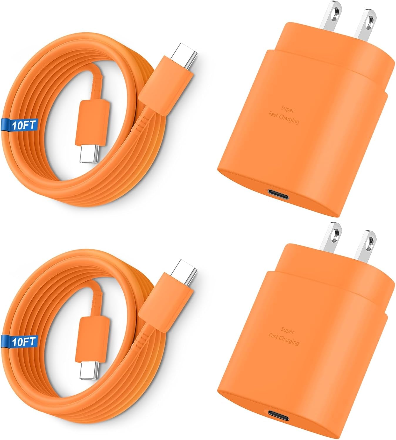 Super Fast Charger Type C, 25W USB C Wall Charger Fast Charging for Samsung Galaxy S26 Ultra/S26/S26+/S25 Ultra/S25/24 Ultra/S24/S23 Ultra/S22 Ultra with 10FT Long Android Type C Charger Cable 2Pack