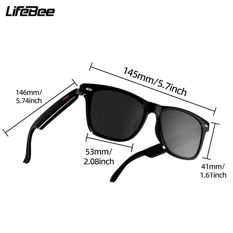 LFEBEE Wireless Smart Glasses with Voice Control - UV Protection for Outdoor Sports