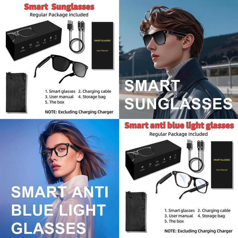 LFEBEE Wireless Smart Glasses with Voice Control - UV Protection for Outdoor Sports